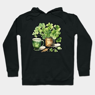 Watercolor Shamrock Hoodie